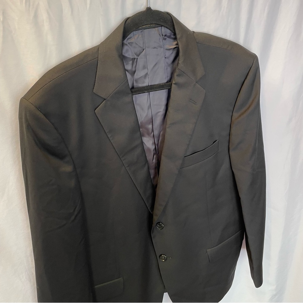 Jos. A. Bank Reserve Reda Italian 100% Wool Super 110’s Black Blazer Size 44S - Picture 2 of 16